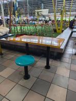 Fibreglass Table and Chair Set for Food Court, Canteen & R&R Areas   Heavy-Duty Public Dining Furniture  Fiberglass Table Malaysia  �����ֲ�����