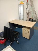 Standard Office Table with Mobile Pedestal  L Shape Office Table  Meja Pejabat Murah Malaysia  Office Furniture Supplier  �칫��