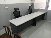 Office Table & Office Chair Set  High Back Mesh Ergonomic Chair  Standard Office Desk Malaysia  �칫������װ Standard Office Table with High Back Ergonomic Office Chair   Office Furniture Malaysia  Murah & Berkualiti