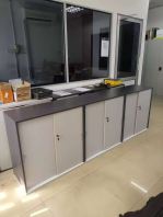 Steel Sliding Door Half Height Cabinet | Office Storage & Filing Cabinet | Kabinet Besi Rendah untuk Kegunaan Pejabat & Stor | Heavy Duty Steel Office Furniture Supplier Malaysia