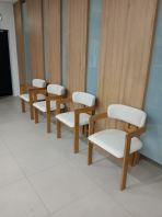 Modern Lobby & Visitor Chair   Comfortable Wooden Frame Seating for Office, Hospital, Caf�� & Restaurant  Elegant Waiting Area & Reception Chair  Professional Commercial Furniture Supplier Malaysia