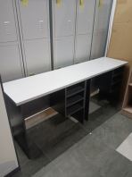 Steel Cabinet & Steel Locker with Small Office Table   Almari Besi Kukuh & Meja Pejabat Ringkas  Ideal for Tahfiz, Sekolah Agama, Dormitory, Office & Staff Locker Area  Pembekal Kabinet Besi & Locker Malaysia (Penang, Kedah, Perlis, Perak, KL, Selangor & Nationwide)