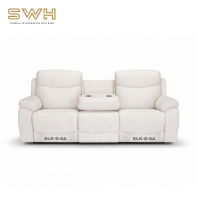 HARRY 3 Seater Sofa Set With Hidden Drop Down Table | Manual Recliner Sofa - Home Theater Couch