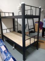 Heavy Duty Metal Double Decker Bed   Katil Double Deck Besi Tahan Lasak, Rangka Keluli Tebal & Struktur Kukuh  Ideal for Foreign Worker Hostel, Construction Worker Dormitory, Staff Quarters & Labour Camp  JTK Approved Hostel Bed Malaysia (Penang, KL, Selangor & Nationwide)