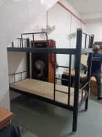 Heavy Duty Metal Double Decker Bed   Katil Double Deck Besi Tahan Lasak, Rangka Keluli Tebal & Struktur Kukuh  Ideal for Foreign Worker Hostel, Construction Worker Dormitory, Staff Quarters & Labour Camp  JTK Approved Hostel Bed Malaysia (Penang, KL, Selangor & Nationwide)