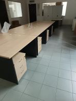 Office Workstation Table & Discussion Set   Budget Office Furniture Series  Practical Office Table, Workstation Desk, Storage Cabinet & Small Round Meeting Table  Ideal for SME Office, Corporate Workspace, Factory Office & Site Office  Office Furniture Supplier Malaysia (Penang, KL, Selangor & Nationwide)