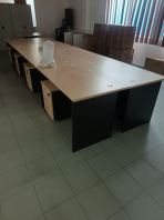 Office Workstation Table & Discussion Set   Budget Office Furniture Series  Practical Office Table, Workstation Desk, Storage Cabinet & Small Round Meeting Table  Ideal for SME Office, Corporate Workspace, Factory Office & Site Office  Office Furniture Supplier Malaysia (Penang, KL, Selangor & Nationwide)