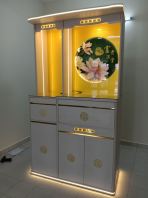 Modern Chinese Feng Shui Prayer Altar Table Cabinet   LED Lighted����̨ & ������ Elegant & Auspicious Design  Ideal for Chinese Buddhist & Taoist Worship, Small Apartment & Landed House  Pembekal����̨ Malaysia (Penang, KL, Johor, Melaka, Ipoh & Nationwide)