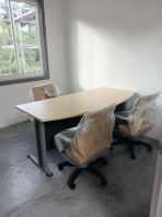 Executive Manager Room Office Table Set   Modern Curve Front Manager Desk with Executive Chair & Visitor Chairs  Commercial Grade Corporate Office Furniture  Suitable for Manager Room, Director Office & Private Workspace  Office Furniture Supplier Malaysia (Penang, KL, Selangor & Nationwide)