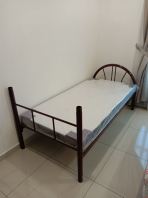 Single Metal Bed Frame with Mattress   Heavy Duty Katil Besi Bujang untuk Hostel, Rumah Sewa & Asrama Pekerja  JTK Approved Standard Size  Supplier Katil Besi & Tilam Malaysia (Bulk Order Available)