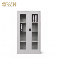 Full Height Steel Cabinet Glass Swing Door ( SWH GS 118 ) | Office Cabinet