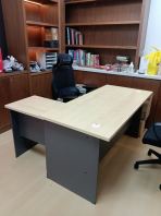 L Shape Office Table | Standard Office Desk With Side Table | Budget Office Table | Doctor Clinic Table | Office Table For Doctor ,Clinic Hospital , Health Centre | Deliver Penang,Kulim,Lunas, Bertam, Kepala Batas, Georgetown, Bayan Lepas, Jelutong