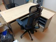 L Shape Office Table | Standard Office Desk With Side Table | Budget Office Table | Doctor Clinic Table | Office Table For Doctor ,Clinic Hospital , Health Centre | Deliver Penang,Kulim,Lunas, Bertam, Kepala Batas, Georgetown, Bayan Lepas, Jelutong