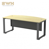 SQMB 180A Curve Front Office Table With Front Metal Panel | Office Furniture