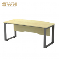 SQWB 180A Curve Front Office Table With Front Wooden Panel | Office Furniture
