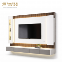 CASA | Wall Mounted TV Cabinet (ZT 404) - White/Neptune