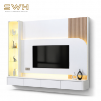 Blanca | Wall Mounted TV Cabinet (ZT 405) - Ivory/White