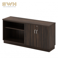 Open Shelf +Swinging Door Low Cabinet (Q-YOD 7160 / Q-YOD 7180) | Office Cabinet