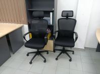 Office Table & Office Chair Set   Standard Office Desk with Ergonomic Chair  Meja Pejabat + Kerusi Pejabat  Office Furniture Supplier Penang, Prai, Bukit Mertajam, Butterworth, Kulim