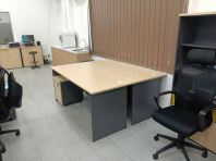Office Table & Office Chair Set   Standard Office Desk with Ergonomic Chair  Meja Pejabat + Kerusi Pejabat  Office Furniture Supplier Penang, Prai, Bukit Mertajam, Butterworth, Kulim