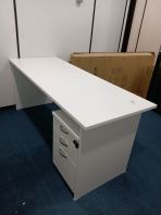 White Office Table Malaysia   Workstation Desk with Drawer  Office Furniture Supplier KL, Puchong, Shah Alam, Penang