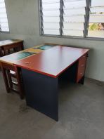 Office Table and Chair Set | Teacher Office Desk | School Teacher Table & Chair Malaysia | Meja Guru Sekolah dan Kerusi Pejabat | Set Meja Cikgu Sekolah Moden Berkualiti