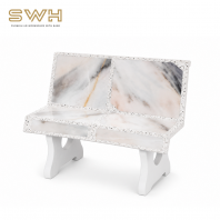 Outdoor Stone Bench - Marble Plat + Concrete Stone Bench