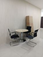 Modern Round Meeting Table Set with 3 Visitor Chairs | Office Discussion Table Malaysia | 2. Office Discussion Table and Chair Set | Round Meeting Table for Reception & Waiting Area | Penang, Kedah,Bertam, Perda, Georgetown, Jelutong, Andaman,Kulim Hi Tech, Lunas