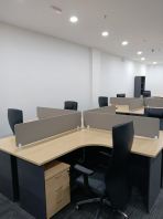 4 Seater Office Workstation Desk | Modern Office Cubicle Furniture | 4 Person Office Cubicle & Modular Desk Supplier | Office Furniture Penang, Deliver Batu Kawan, Georgetown, Bayan Lepas, Kulim Hi Tech