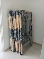 Heavy Duty Metal Double Decker Bed Set | High Resilient Foam Mattress Cotton Calico & Steel Locker Malaysia | Complete Heavy Duty Hostel Furniture Solution for Government, Military, Industrial & Commercial Accommodation | Deliver Penang, Perlis, Kedah , Perak, Selangor