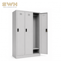 3 Compartments Single Steel Locker With 1 Cloth Hanging Bar & 1 Fixed Shelf At Bottom Of Each Compartment       