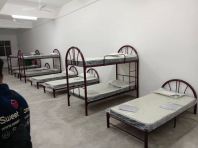 Heavy Duty Splitable Double Decker Metal Bed with Plywood Base | JTK Standard Worker Hostel Bed + Single Mattress | Foreign Worker Hostel Bed Malaysia