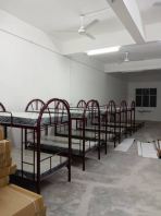 Heavy Duty Splitable Double Decker Metal Bed with Plywood Base | JTK Standard Worker Hostel Bed + Single Mattress | Foreign Worker Hostel Bed Malaysia