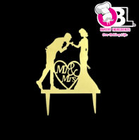 109401 ACRYLIC CAKE TOPPER- MR&MRS