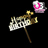 109827 ACRYLIC CAKE TOPPER-HAPPY BIRTHDAY