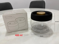 400ml Press-Vacuum Square Jar