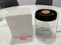 800ml Press-Vacuum Square Jar