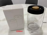 1200ml Press-Vacuum Square Jar