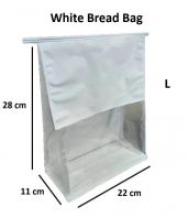 L size White Paper Bakery Bread Bag with Window + Tin-Tie Bag