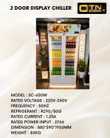 2 DOOR DISPLAY CHILLER (WHITE)