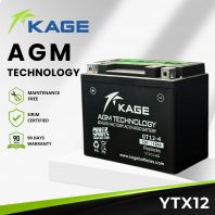 YTX12-BS KAGE - Bateri CM200T/ATC 125M/CB1000F/VF750C/XT600/ZRX1200/VULCAN 900/GSX-R