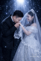 starry night wedding photography