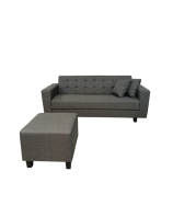 Full Fabric Sofa with Stool