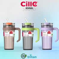 Cille 850ML BPA-Free Plastic Tritan Tumbler   BPA-Free Plastic with Handle
