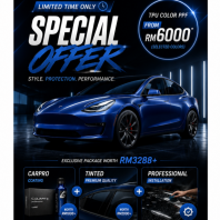 Limited Time Offer RM6,000 Color PPF Package   Premium Paint Protection Film with FREE Full Car Coating & Premium Tinted Film