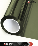 Shine Dual Reflective Window Film DR Dark Green 10   Premium Heat & Glare Control Privacy Film for Residential & Commercial Glass