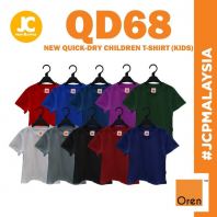 QD68 OREN SPORT Quick-Dry Children T-Shirt Kids Size Microfiber Tshirt - GROUP A