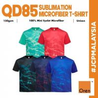 QD85 OREN SPORT The Best Ultimate Sublimation Mini Eyelet Microfiber Quick Dry CVC Unisex 150gsm Cool Fit T-shirt