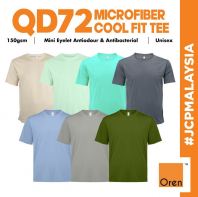 QD72 Oren Sport Super Light Weight Plain Jersey T-Shirt Baju Jersi Ringan Cepat Kering Cool Fit Tshirt Jersey - B