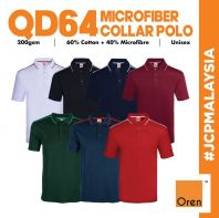 QD64 OREN SPORT Microfiber Quick Dry Polo T-Shirt Unisex Sportswear Cool Fit Microfiber Plain Polo Jersey Polo